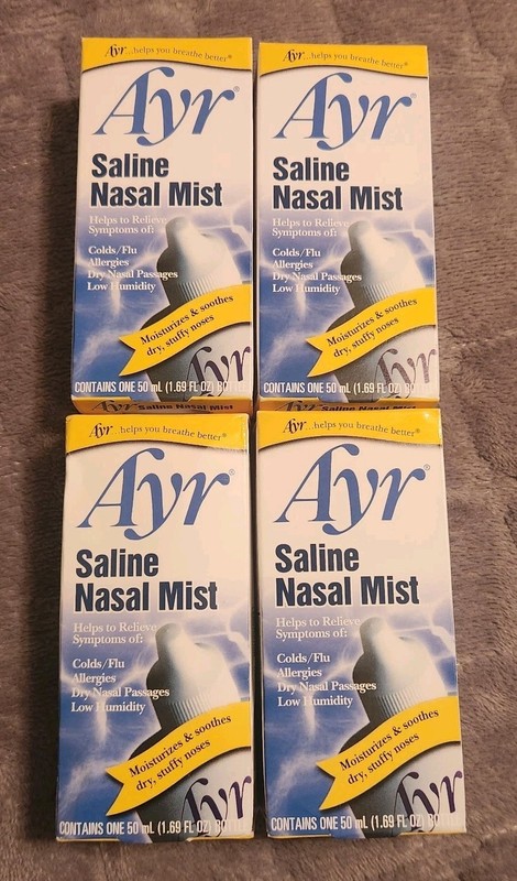 4 Ayr Saline Nasal MIST 50 ML Each ( 4 pack ) 2028 Beeath Better!! New