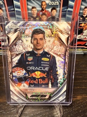 Max Verstappen 2025 Topps F1 Chrome Diamond 75th D75-1 Portrait Base