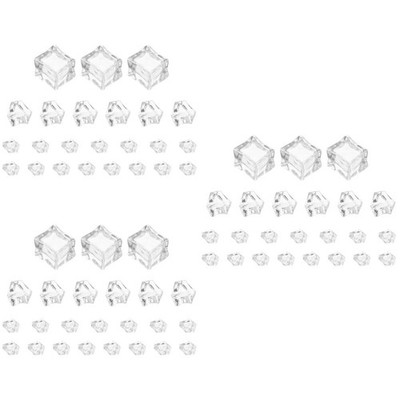  144 PCs gefälschte Eiswürfel Acryleis zerkleinerte Felsen Mini House Ice Cube
