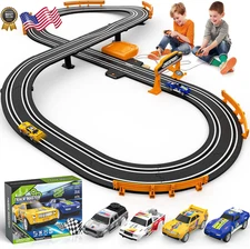 Slot Car Race Track Set Electric Powered Race Track Dual Racing Car Track Set