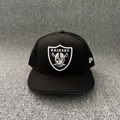New Era Raiders 9FIFTY Snapback Hat Black Flat Brim