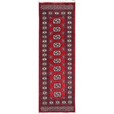 2'2"x5'10" Imperial Red Princess Bokara Soft Wool Hand Knotted Runner Rug R1294
