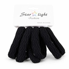 Black Premium Elastic Stretchable Hair Ties for Women, 6 PCS