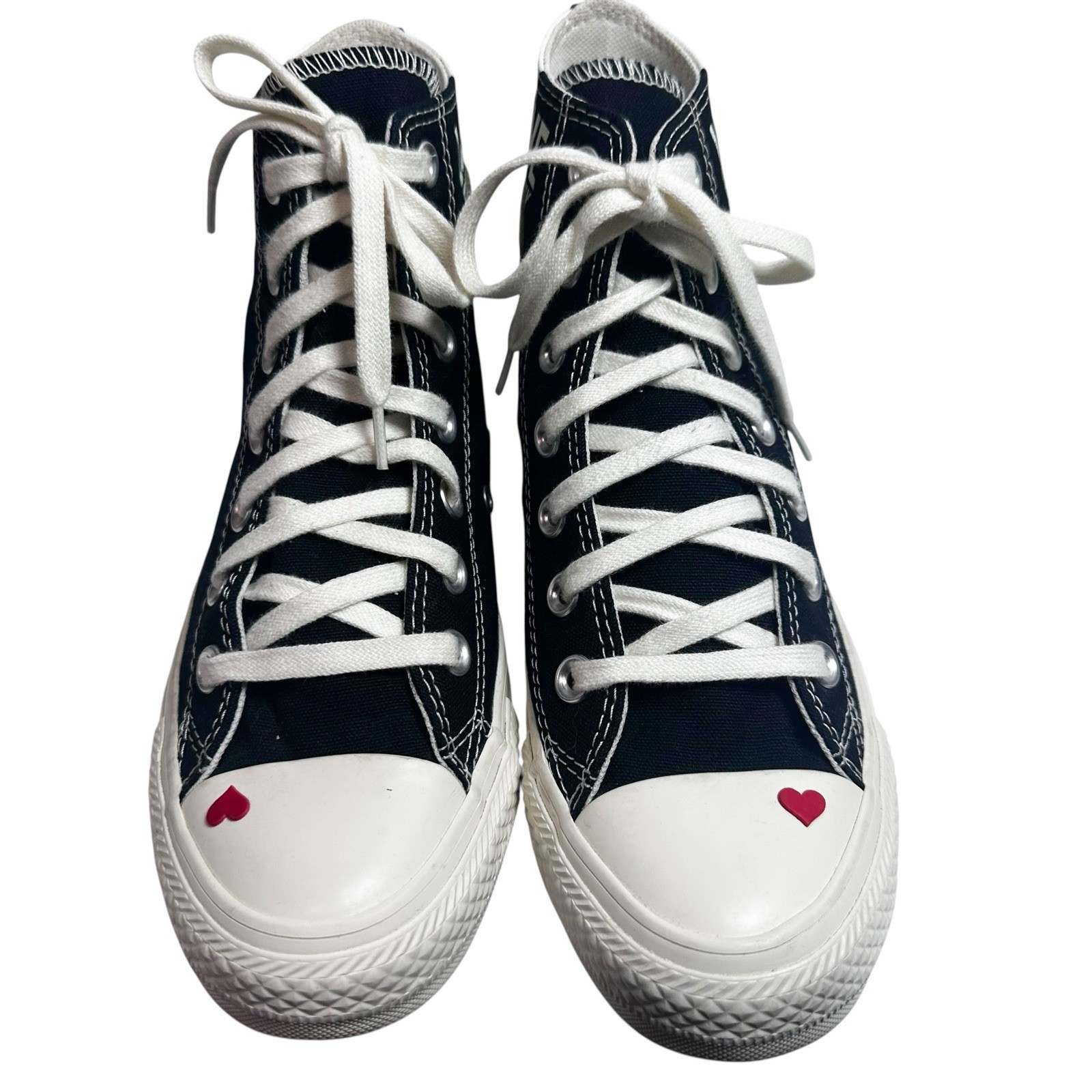 Carefully Chosen ❤️ love-print Converse high tops sneakers.