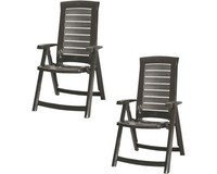 GartenmöBelset Gartensessel Jardin Aruba 2 -Sitzer 2 Tlg. Graphit Aus Kunststoff
