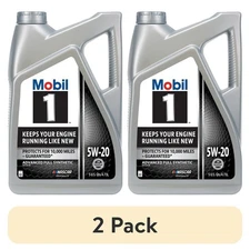 (2 Pack) Mobil 1 Advanced Full Synthetic Motor Oil 5W-20, 5 Quart