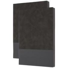 2Pack Hardcover Leather Lined Note Book, 100 Pages 8.3x5.7" A5, Gray