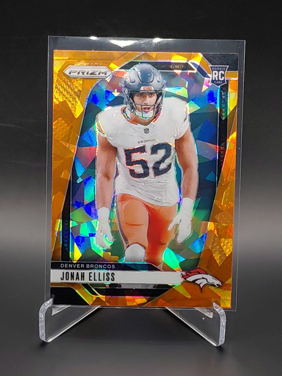 2024 Panini Prizm #356 Jonah Elliss Orange Ice Broncos