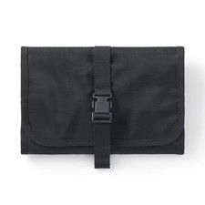 MUJI Hanging Toiletry Case Nylon Mesh Travel Organizer Bag Pouch Black NEW