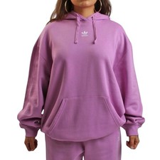 Adidas NWT Essentials Oversized Fleece Hoodie Purple Size S Kangaroo Pocket