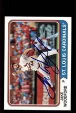 Signed Baseball Card Auto Jake Woodford 2023 Topps Heritage #602 Cardinals