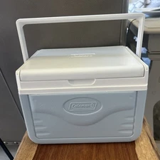 Light Blue Coleman USA Flip Lid Cooler 5qt 6-pack Lunch Box Personal Sized