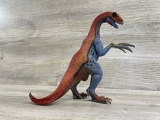 Schleich 2013 Red Blue Therizinosaurus Dinosaur Figure Claws D-73527