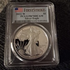2022-W 1oz U.S. Mint Proof Silver American Eagle PCGS PF70