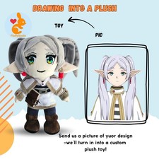 Custom plush inspired by Frieren from Beyond Journey's End character, handmade