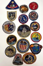 Vintage (16) Mixed Lot Embroidered Space Mission Patches Apollo Mercury Gemini