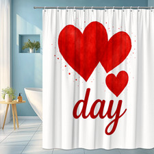 Valentine's Day Red Heart Shower Curtain - Cute and Fun Design