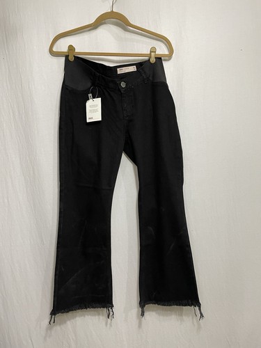 ASOS Maternity Black Ankle Jeans Raw Hem SZ 6