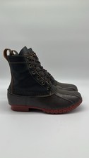 LLBean Leather 8" Bison Unlined Waterproof Ankle Boots Women's Size 9 M USA VTG