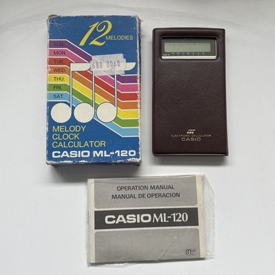 Vintage Casio ML-120 musikalischer elektronischer Taschenrechner. Boxed