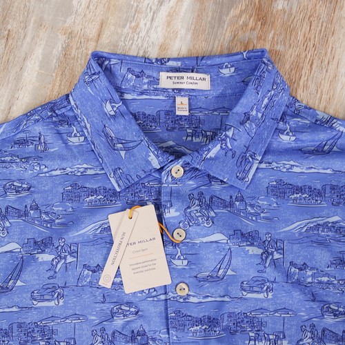 Peter Millar Summer Comfort Shirt Size L Mens NWT Stretch Short Sleeve - Picture 3 of 9