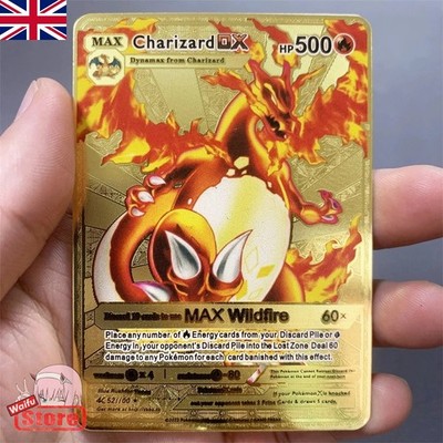 Pokemon Card Charizard DX Gold Pokemon Gold Metal Card METAL CARD TCG