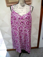 GAP-PINK/MULTI-FLORAL-SPAGHETTI STRAPSBUTTON-SMOCKED BACK-SUN DRESS-SIZE-L-NEW