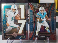 2024 Panini Select- (2) Miami Dolphins WR Lot Insert Turbocharged #5 Numbers #21
