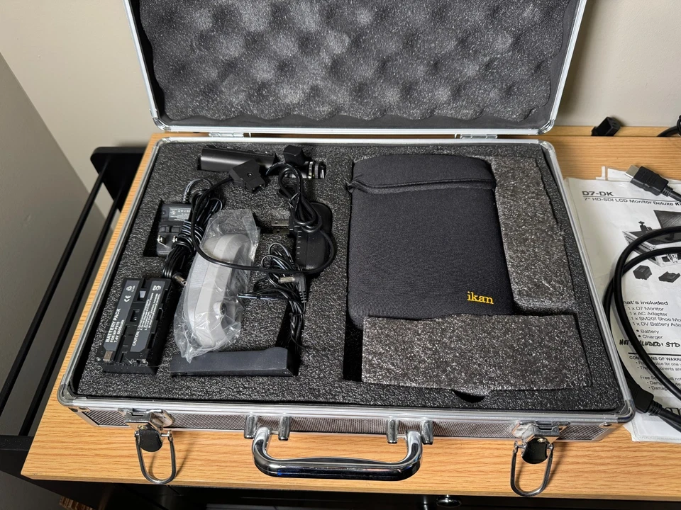 IKAN D7-DK Field Monitor Deluxe Kit 3G SDI 7in Field Monitor Cinema Screen Mint! - Image 4 of 4