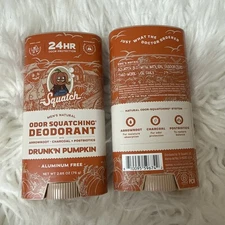 2 Dr. Squatch Men’s natural odor squatching deodorant drunk’n pumpkin 2.65 Oz