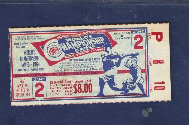 Baseball 1964 Vintage Sports Ticket Stubs for sale | eBay