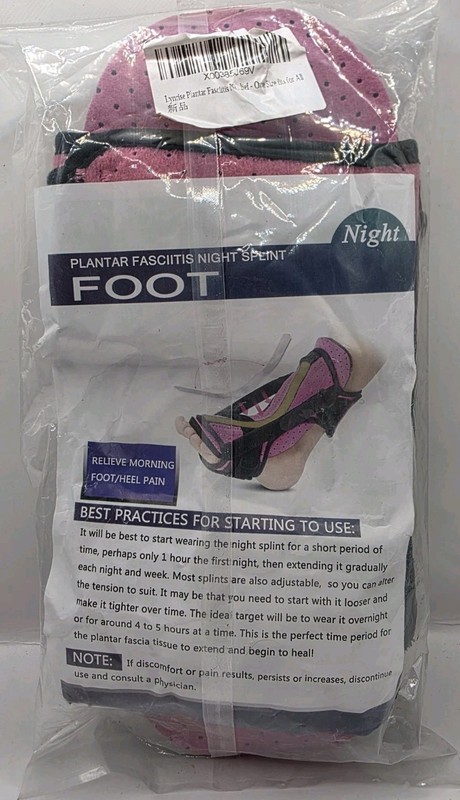 Plantar Fasciitis Night Splint Plantar Fasciitis Brace Unisex One Size Pink