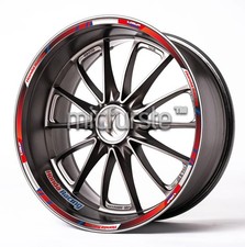 HRC HONDA RACING EQUIPMENT ROUGE décalcomanies de roue autocollants rayures