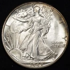 1942-D Walking Liberty Silver Half Dollar Choice Uncirculated BU+