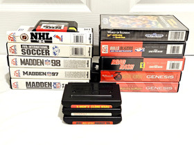 Sega Genesis Game Lot Bundle 13 Games Mortal Kombat 2 & 3, Madden, X-Men, Soccer