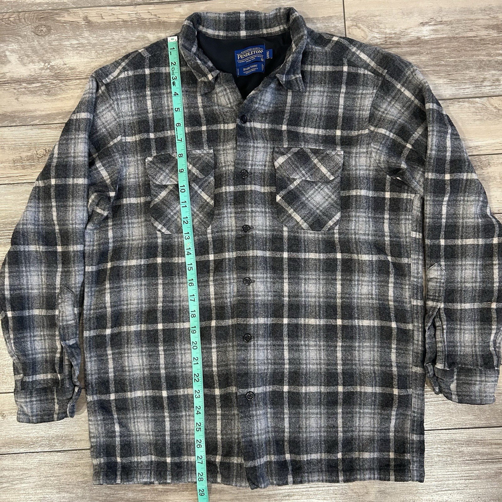 Pendleton Wool Board Shirt Loop Collar Button Up … - image 4