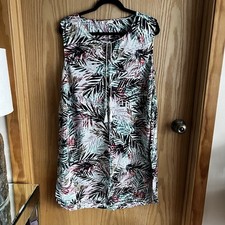 beachlunchlounge Women’s Plus Size Tropical Print Sleeveless Dress • Size 1X