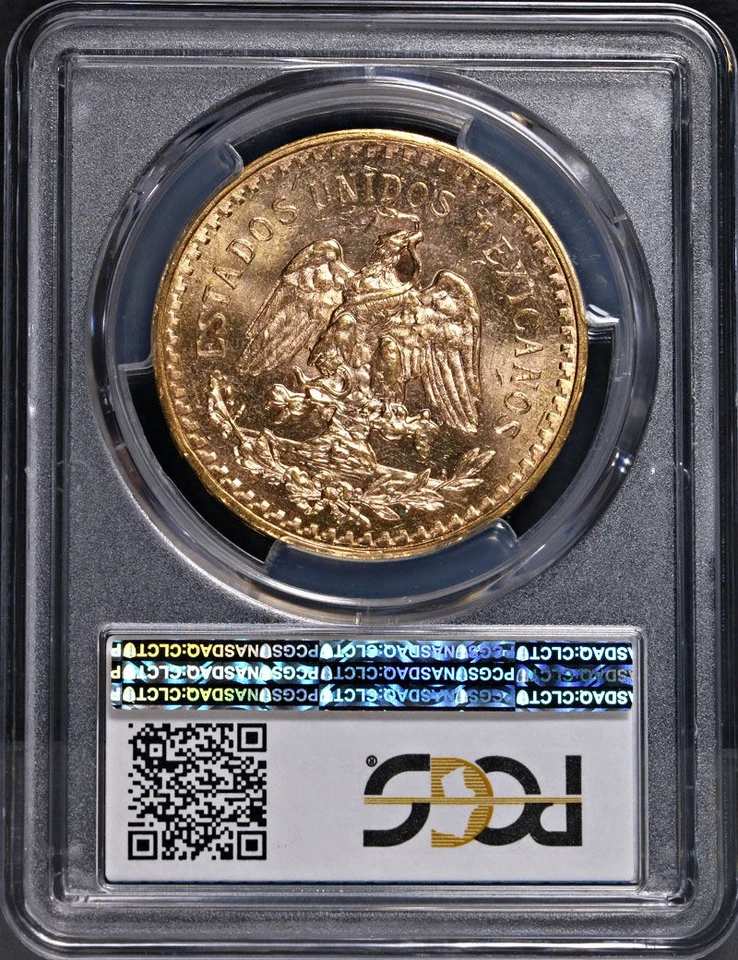 1945 Mexico Gold 50 Peso PCGS MS65 Great Eye Appeal Strong Strike - STOCK - Image 4 of 4