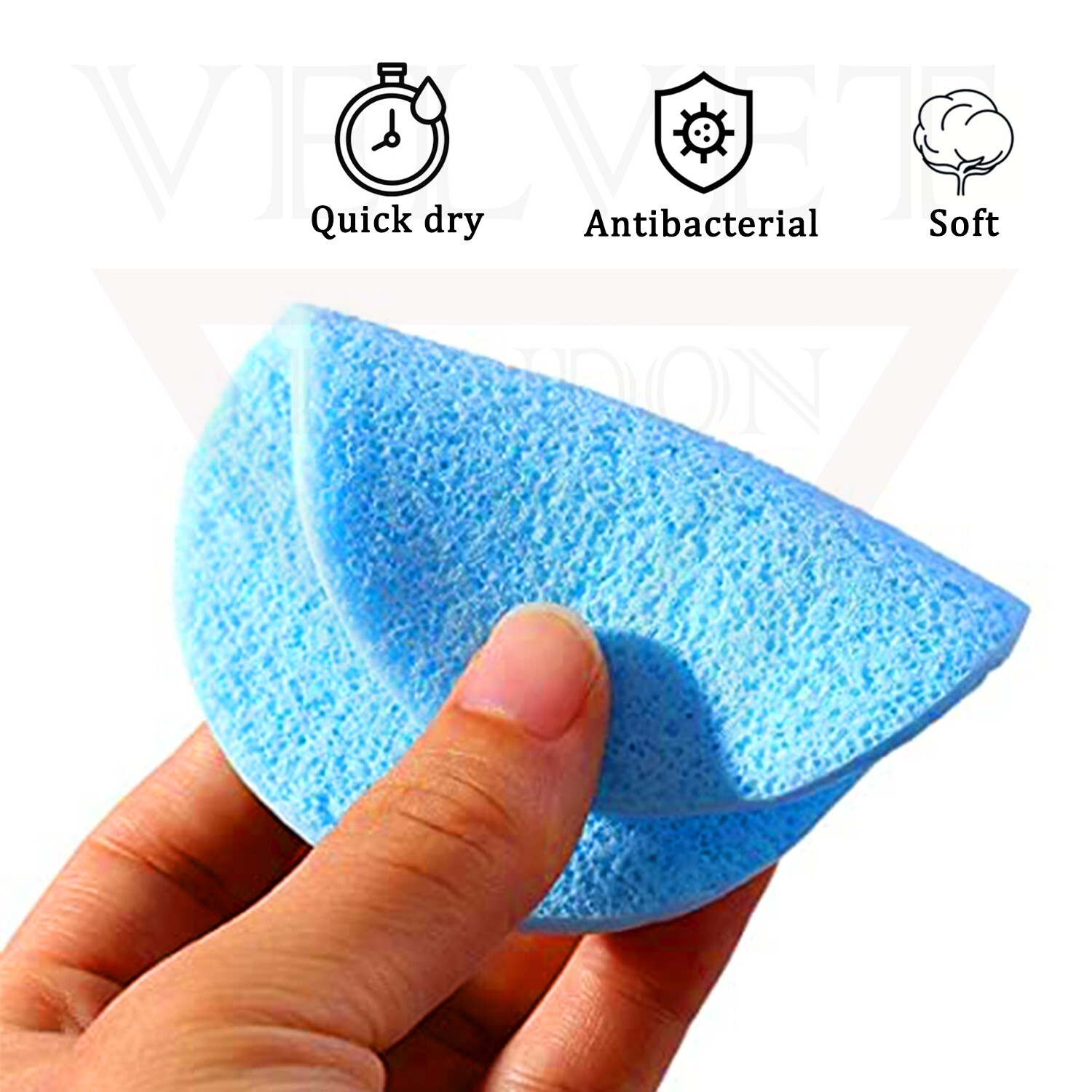 3 Pcs Face Wash Sponge Pads Cleansing Sponges for Facial Face Makeup