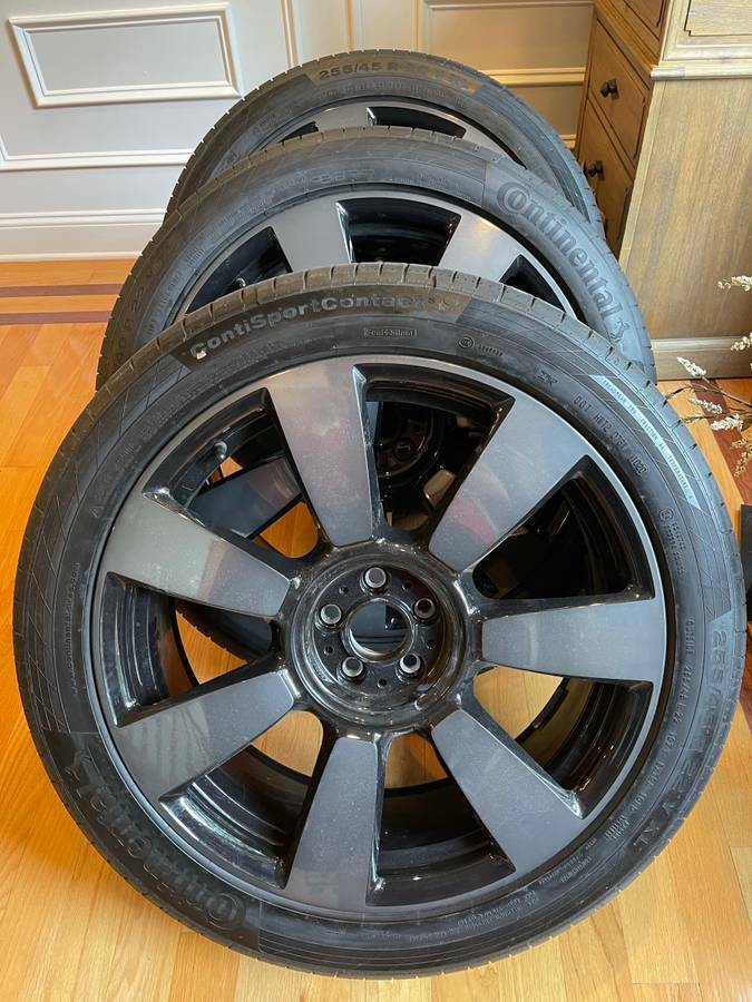 GENUINE ROLLS-ROYCE CULLINAN 7 SPOKE PART POLISHED SHADOW WHEELS OEM FACTORY SET