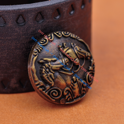 10X 30MM Antique Brass Western Cowboy Horse Saddle Headstall Conchos Rivetback - Picture 3 of 11