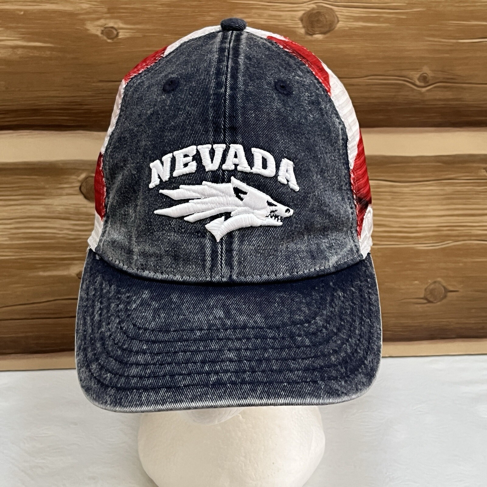 Nevada Wolf Pack Hat Cap Snap Back Multicolor Mes… - image 3