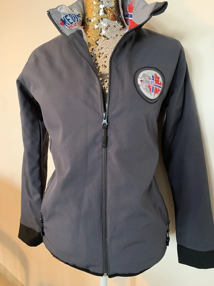 Nebulus Jacke M 38 antrazith Plüsch Futter Ski Sport Wander Jacke Soft Shell - Bild 2 von 4