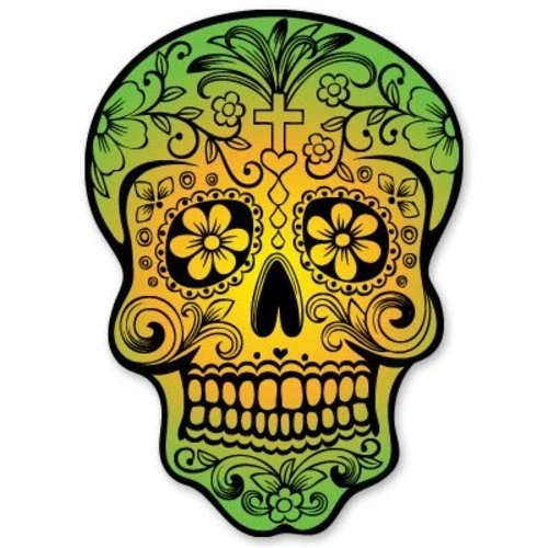 AK WALL ART Sugar Skull Day of the Dead Car Vinyl Sticker - SELECT SIZE