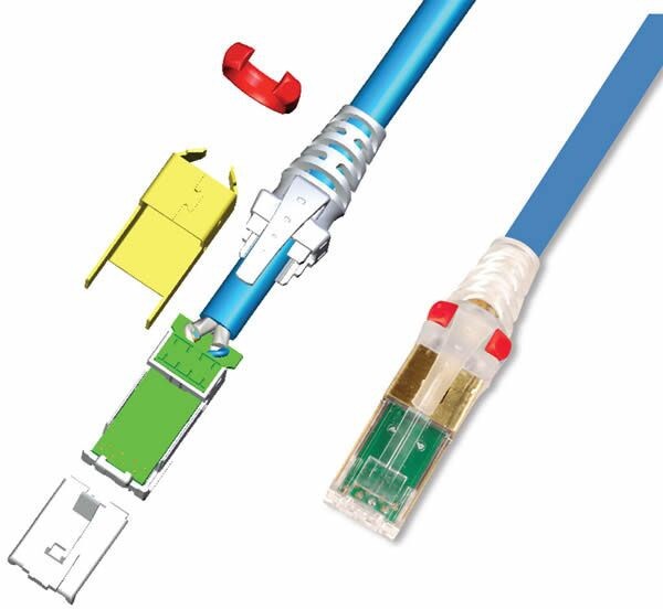 Siemon ZM6A-03M-08, RJ45 Modular Plug, Violet, Category 6A, Patch Cord, 1pc