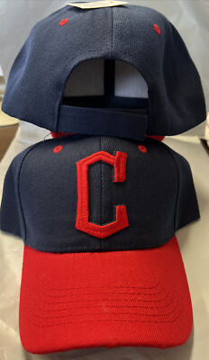Cleveland Guardians (￼Indians ) Blue and red two t   baseball hat adjustable fit
