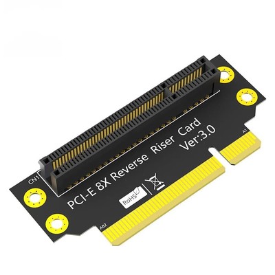 PCI-e 8X 3.0 90 Degree Reverse Male to Female Riser Card for 1U Server Instal...
