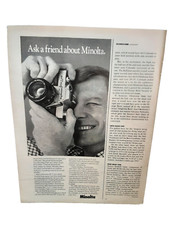 1976 Minolta SRT Camera Original Print Ad vintage 70s