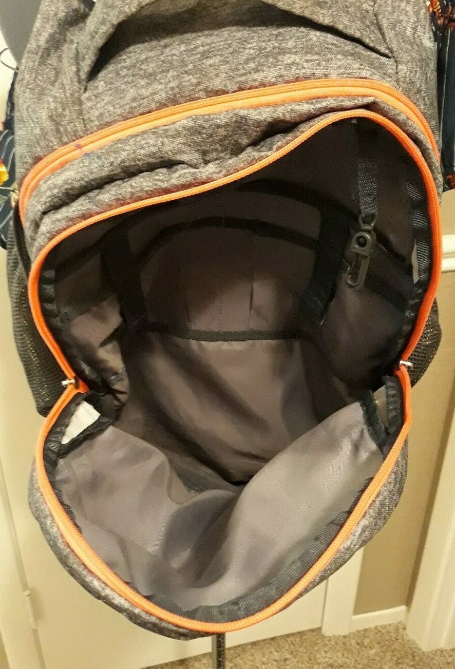Girls previously used  ADIDAS Backpack, Heather Gray with Shocking Pink Trim.