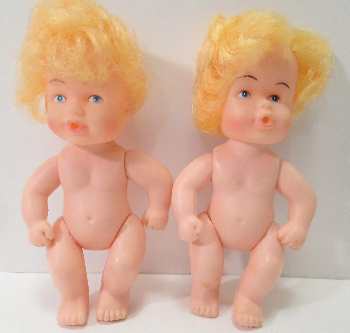 Vintage Baby Dolls 1980s Plastic Brassy Blonde Hair 4